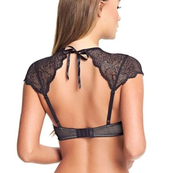 B. Tempt'd By Wacoal After Hours Bralette Bra Underwire Padded Medium Black NWT - Picture 9 of 10